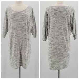 Synergy Organic Cotton Recycled Polyester White Black Shirt Dress Womens Large